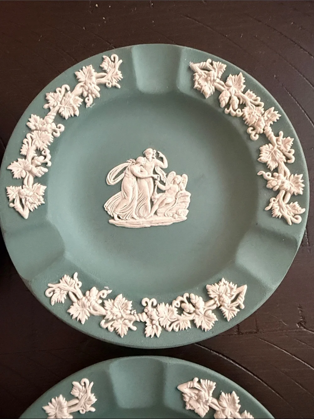 Vintage Teal Green Wedgewood Commerative Rare Ashtrays set of 4